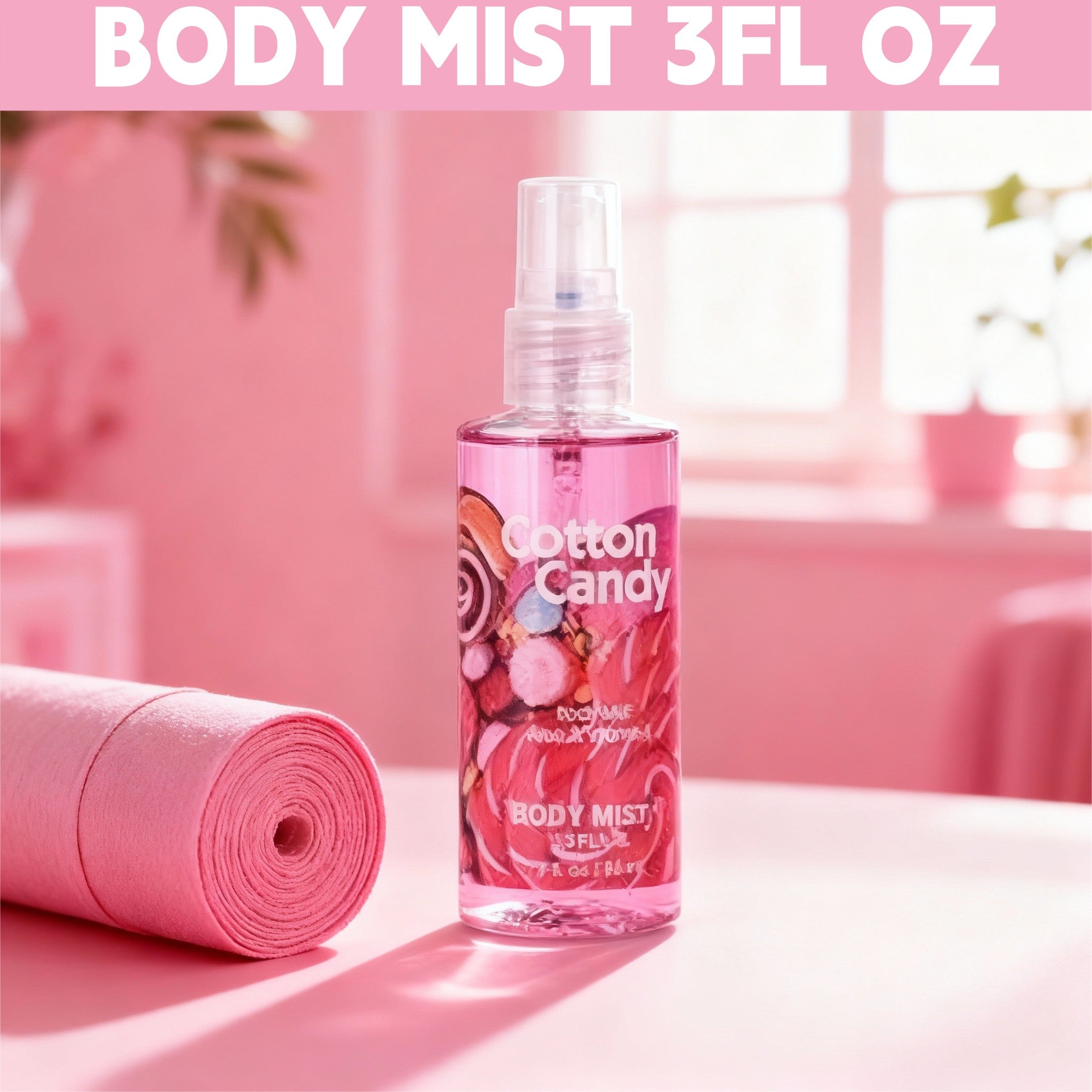 3-Piece Cotton Candy Bath & Body Care Travel Set, Home Spa Gift Set Includes Body Lotion, Shower Gel, And Fragrance Mist, Personal Body Care Travel Set, Birthday Mother's Valentine's Day Gifts