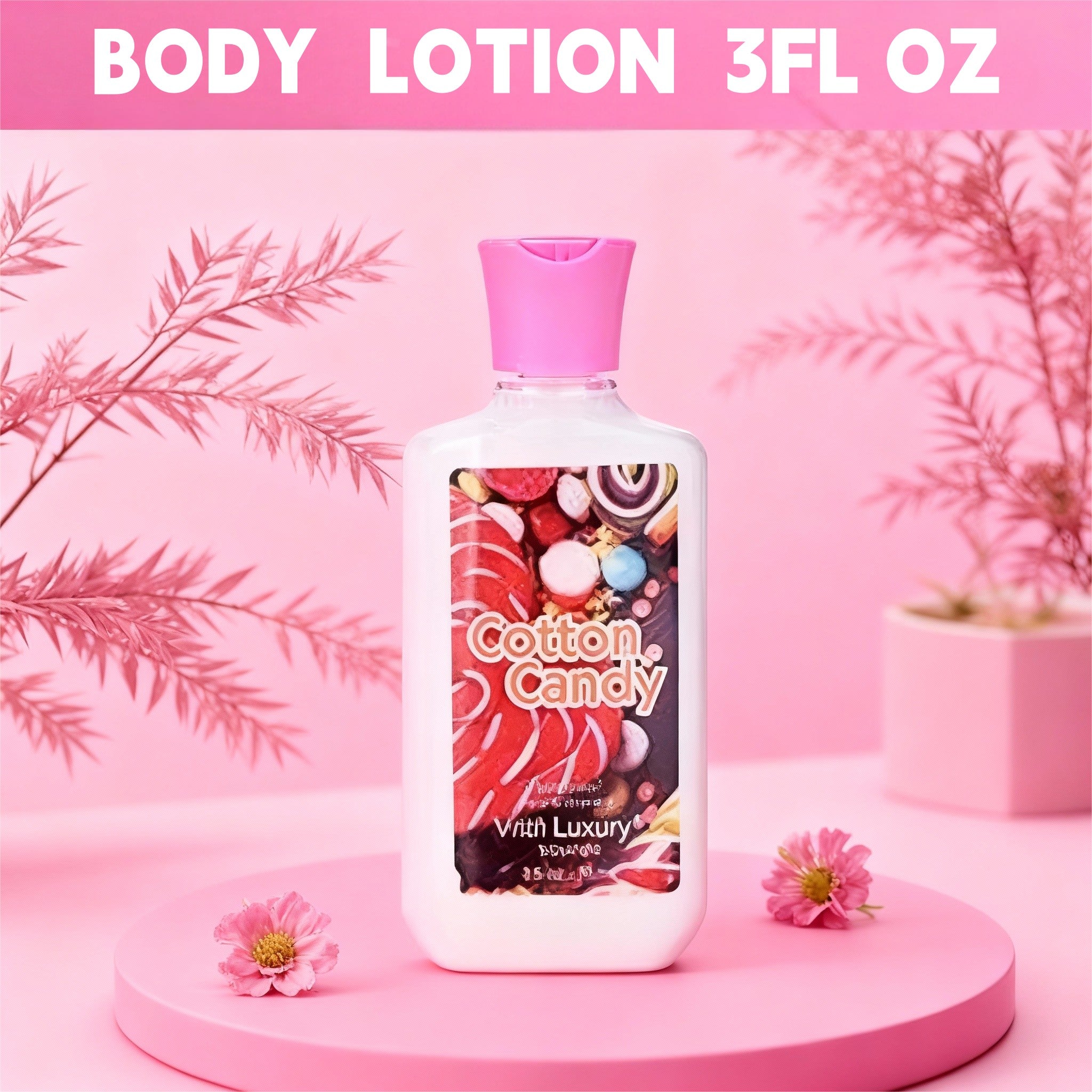 3-Piece Cotton Candy Bath & Body Care Travel Set, Home Spa Gift Set Includes Body Lotion, Shower Gel, And Fragrance Mist, Personal Body Care Travel Set, Birthday Mother's Valentine's Day Gifts