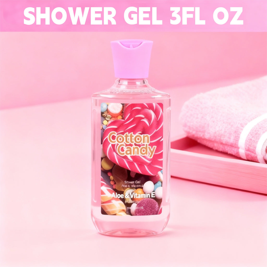 3-Piece Cotton Candy Bath & Body Care Travel Set, Home Spa Gift Set Includes Body Lotion, Shower Gel, And Fragrance Mist, Personal Body Care Travel Set, Birthday Mother's Valentine's Day Gifts